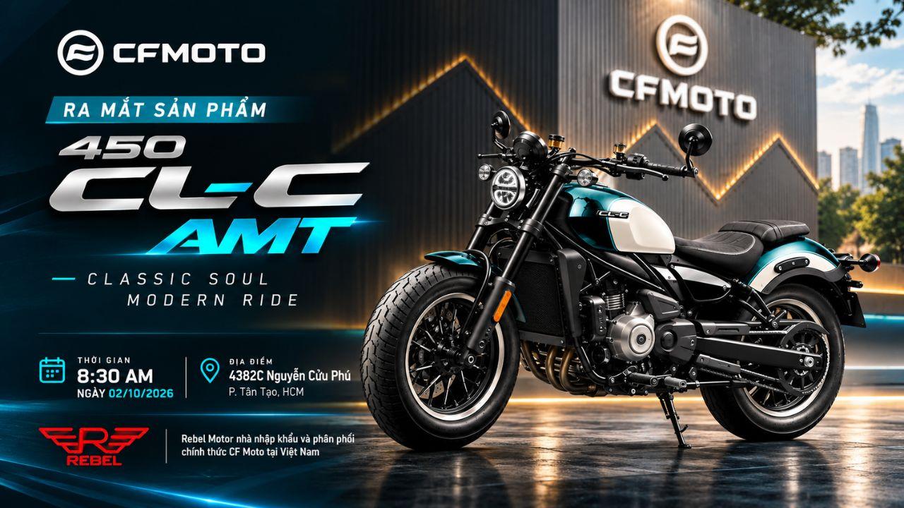 CFMOTO 450CL-C AMT sắp ra mắt tại TP.HCM: Sự kiện được tổ chức ngày 02/10